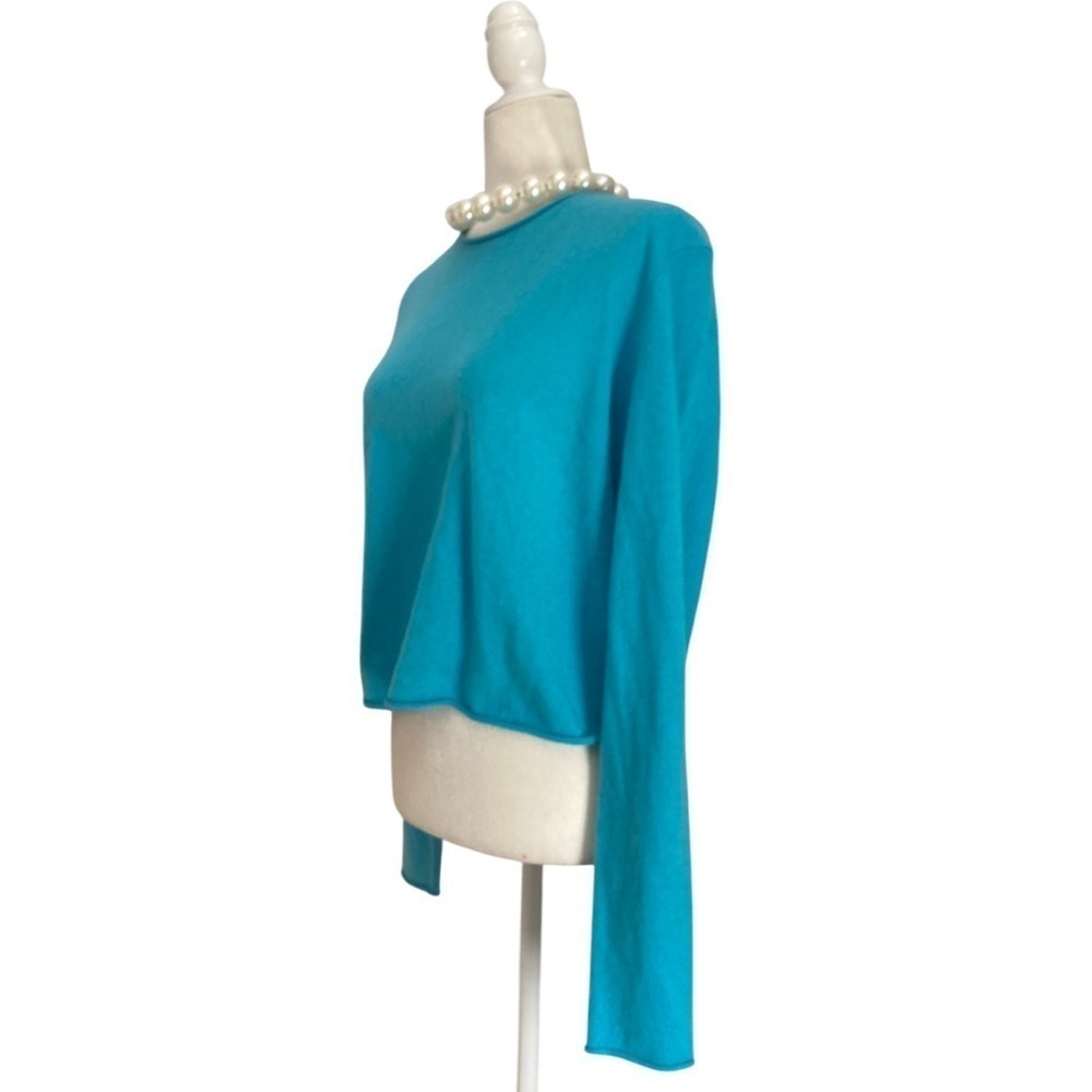 Lisa Yang Ida Cashmere Sweater NWT Amalfi Blue Organic Cashmere - Picture 6 of 11